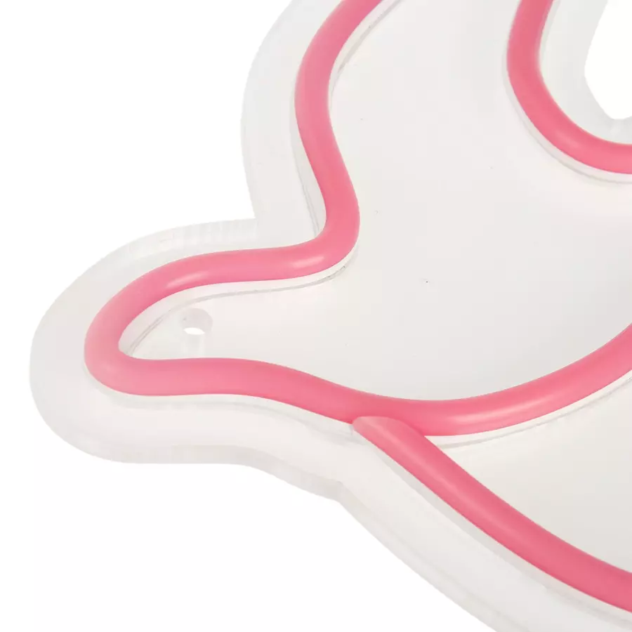 Eminza Enseigne Lumineuse Néon (H24 5 Cm) Hirondelle Rose