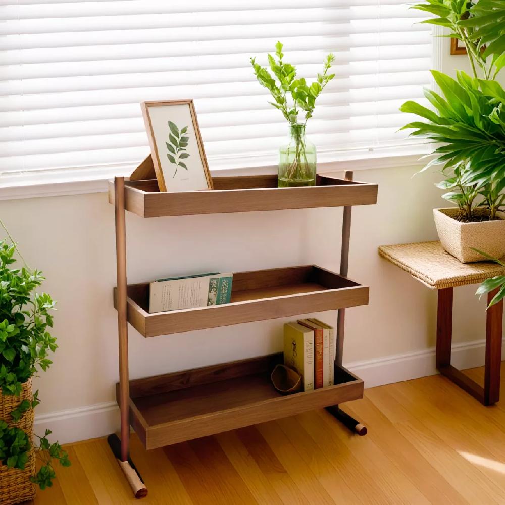 eminza Etagère 3 niveaux bois de sapin (H70 cm) Nordica