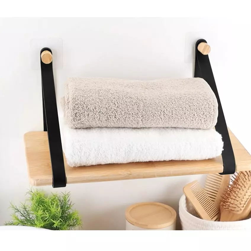 eminza Etagère adhésive bambou (40 x H20 cm) Easy Chic Noir