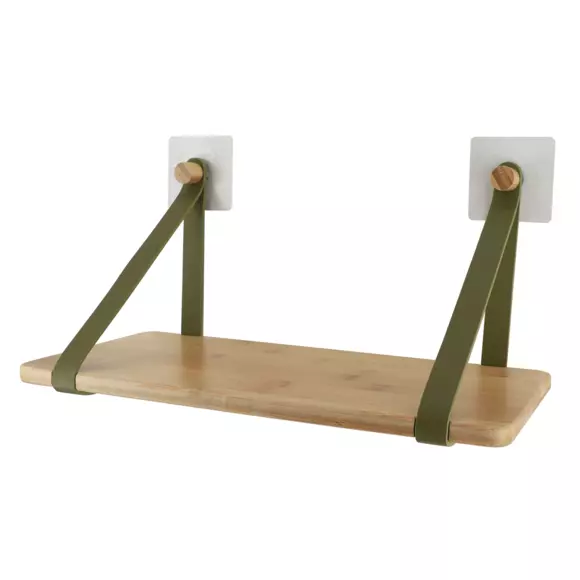 Eminza Etagère Adhésive Bambou (40 X H20 Cm) Easy Chic Vert Kaki