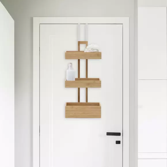 Eminza Etagère De Porte 3 Niveaux (H74 Cm) Bambou Naturel