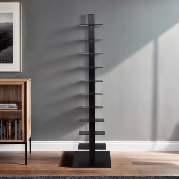 Eminza Etagère De Rangement 10 Niveaux (H150 Cm) Book Noir