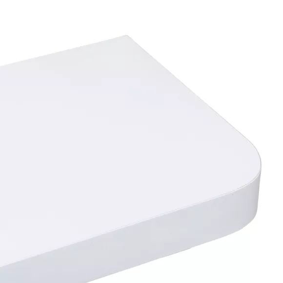 Eminza Etagère Murale En Bois (60 Cm) Coins Arrondis Fixy Blanche