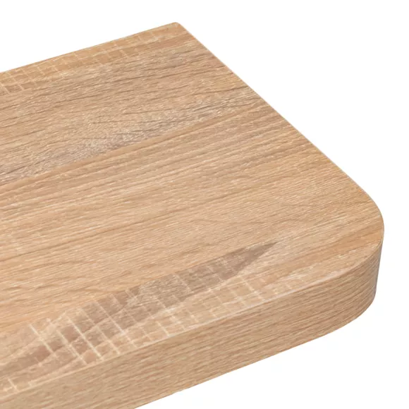 Eminza Etagère Murale En Bois (60 Cm) Coins Arrondis Fixy Naturel
