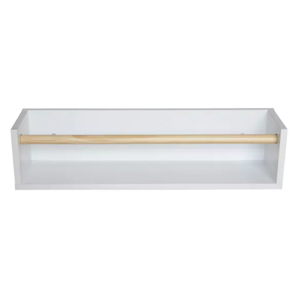 Eminza Etagère Murale Enfant Bois 1 Niveau (H12 Cm) Zoa Blanche