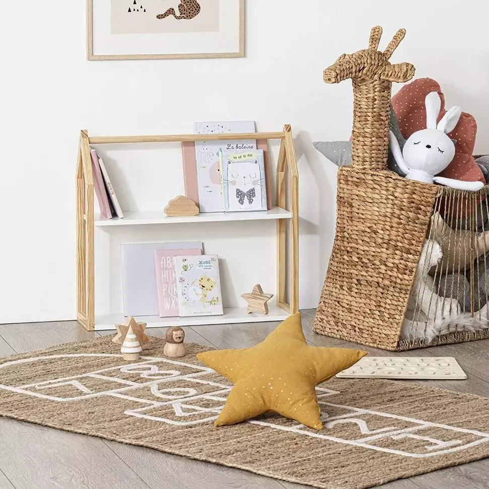 eminza Etagère murale enfant bois (H50 8 cm) Maison Blanche