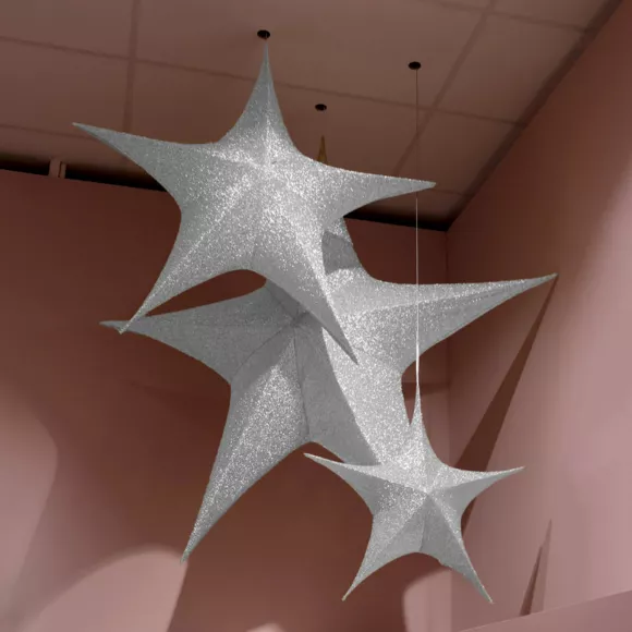 Eminza Etoile De Noël à Suspendre (D180 Cm) Christmas Argent