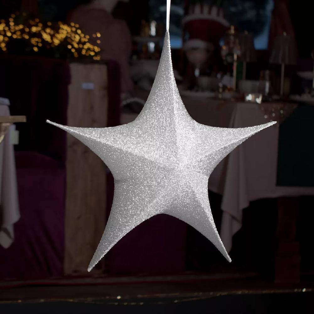 eminza Etoile de Noël à suspendre (D180 cm) Christmas Argent