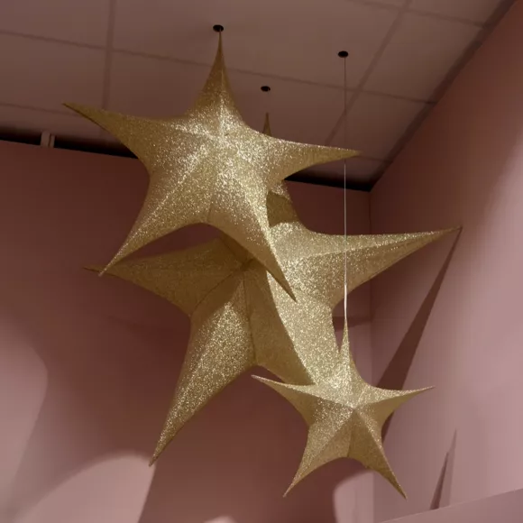 Eminza Etoile De Noël à Suspendre (D180 Cm) Christmas Or