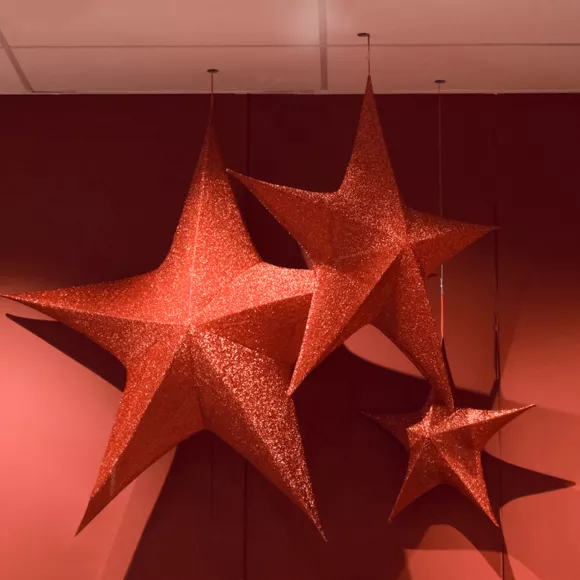 Eminza Etoile De Noël à Suspendre (D180 Cm) Christmas Rouge