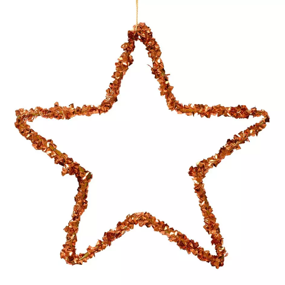eminza Etoile de Noël à suspendre (H15 cm) Tyla Noix de pécan