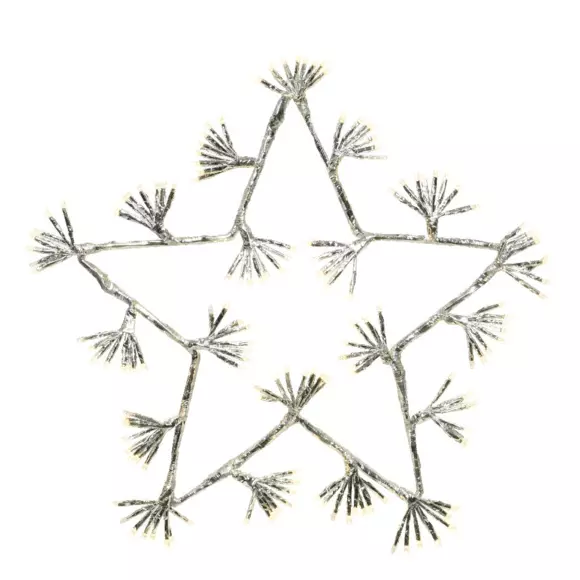 Eminza Etoile Lumineuse 160 LED (H48 Cm) Branches En étoile Blanc Chaud