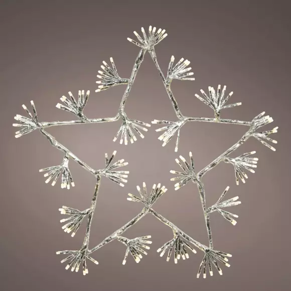 Eminza Etoile Lumineuse 160 LED (H48 Cm) Branches En étoile Blanc Chaud