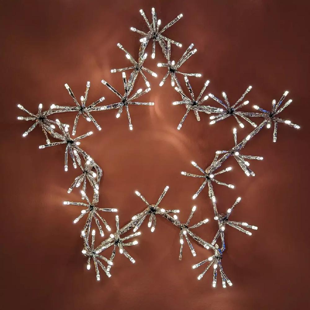 eminza Etoile lumineuse 160 LED (H48 cm) Branches en étoile Blanc chaud