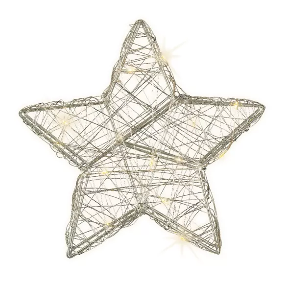 Eminza Étoile Lumineuse à Piles (H19 Cm) Antartica Blanc Chaud