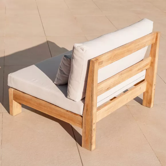 Eminza Fauteuil De Jardin En Bois D'acacia Bornéo Sable