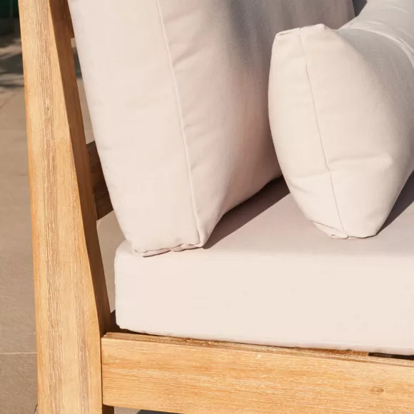 Eminza Fauteuil De Jardin En Bois D'acacia Bornéo Sable