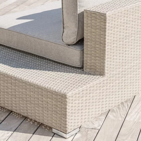 Eminza Fauteuil De Jardin En Résine Tressée Palma Gris Et Taupe