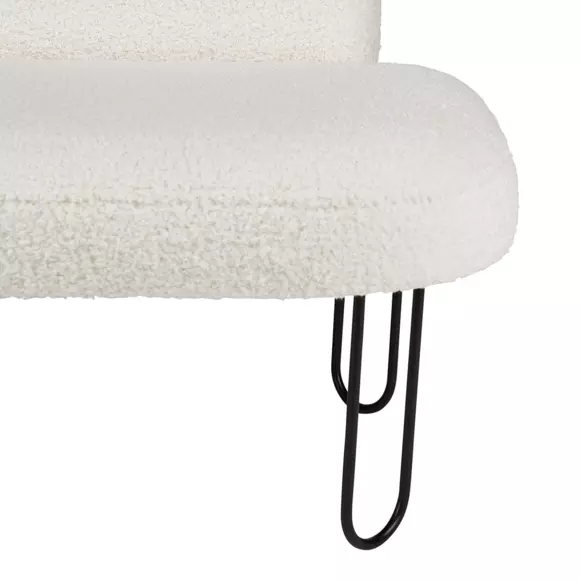 Eminza Fauteuil Enfant Velours (H50 Cm) Augustin Blanc