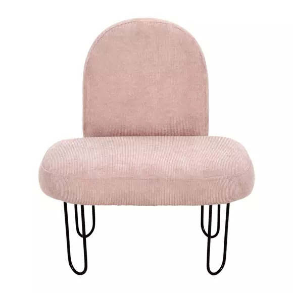Eminza Fauteuil Enfant Velours (H50 Cm) Augustin Rose