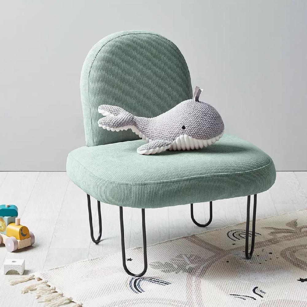 eminza Fauteuil enfant velours (H50 cm) Augustin Vert