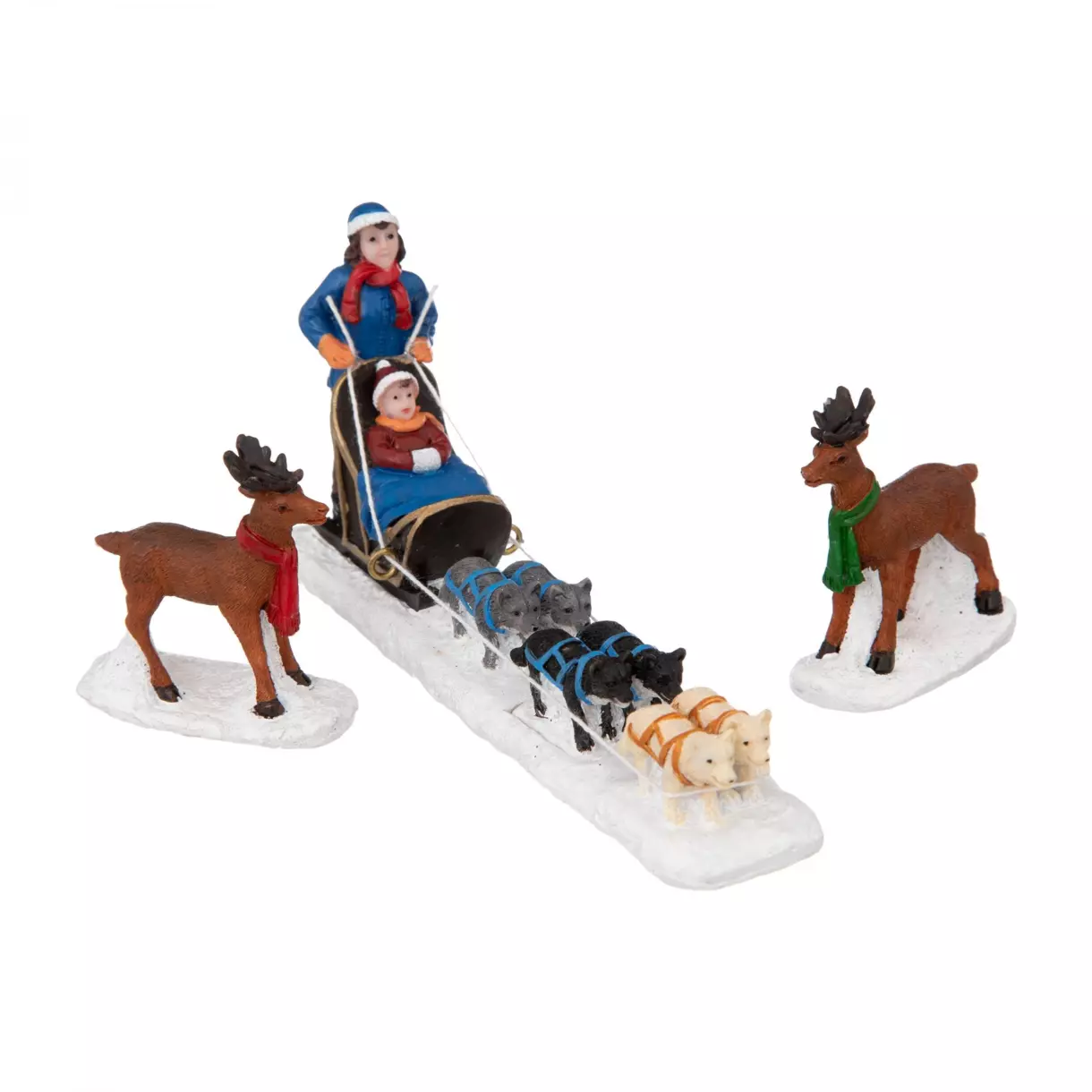 eminza Figurines Promenade avec les animaux pour village