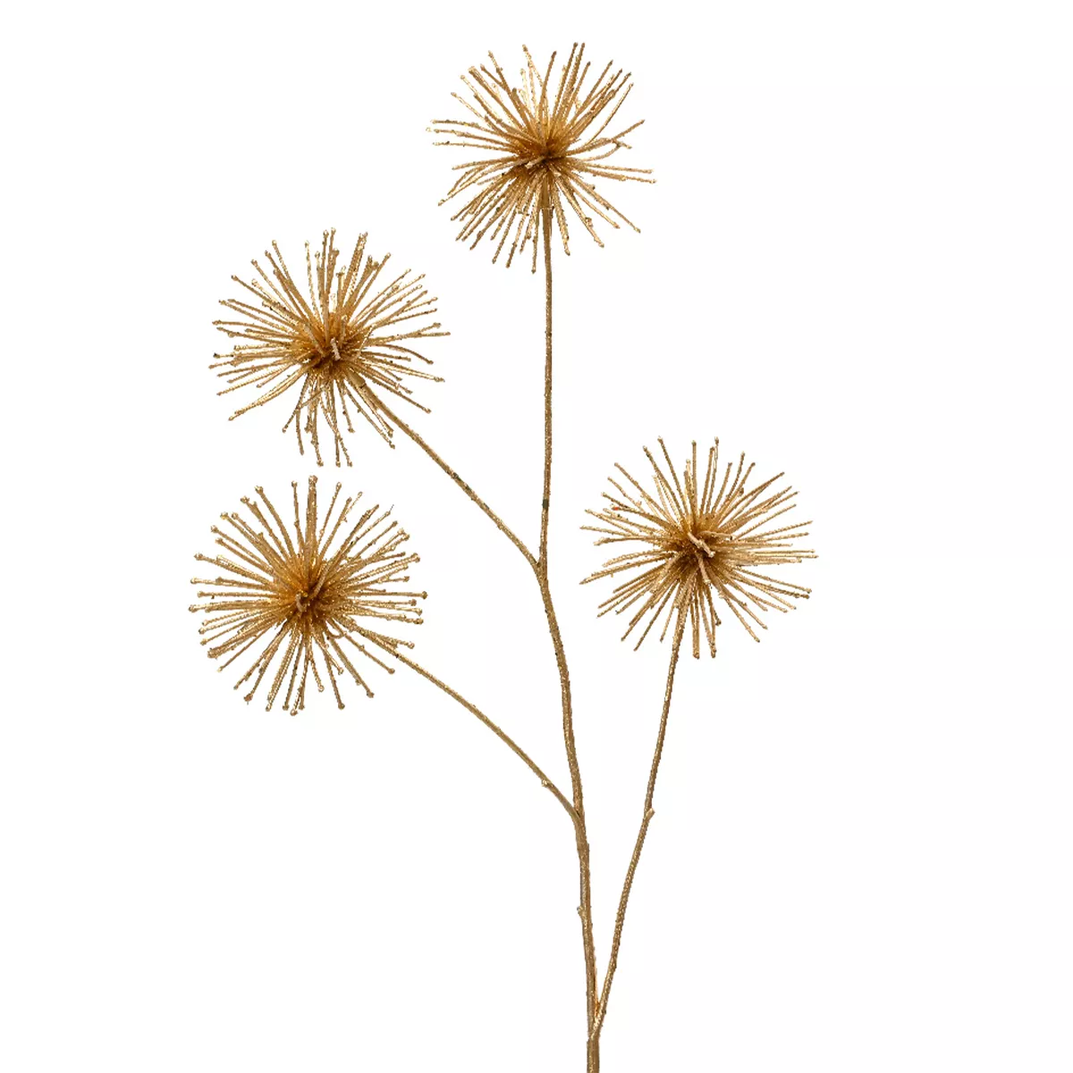 eminza Fleur décorative de Noël (H85 cm) Allium Butterfly Or