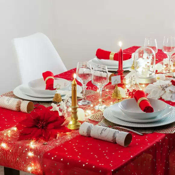 Eminza Fleur Décorative Sur Pince (D24 Cm) Bella Rouge