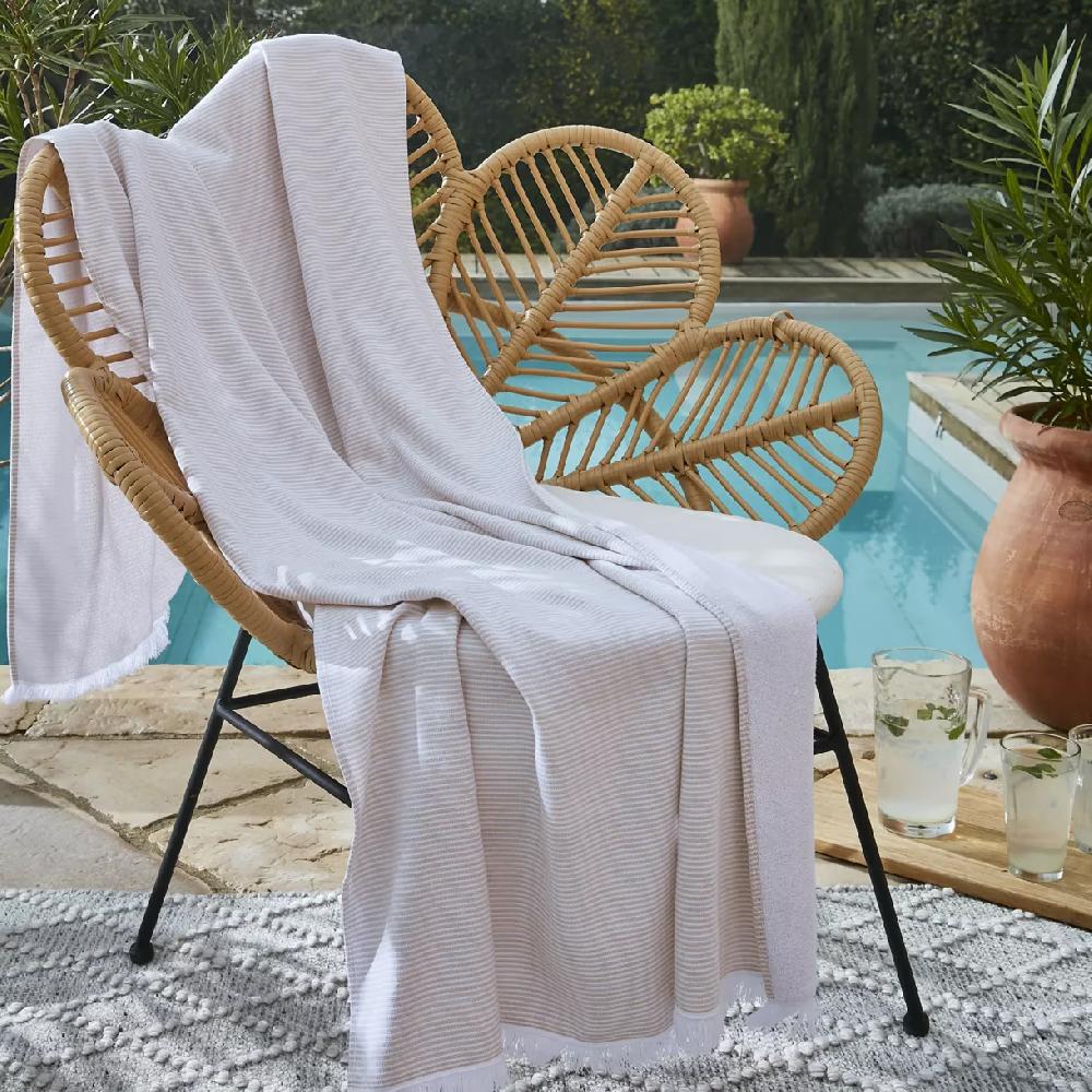 eminza Fouta coton et éponge (95 x 180 cm) Naël Corail