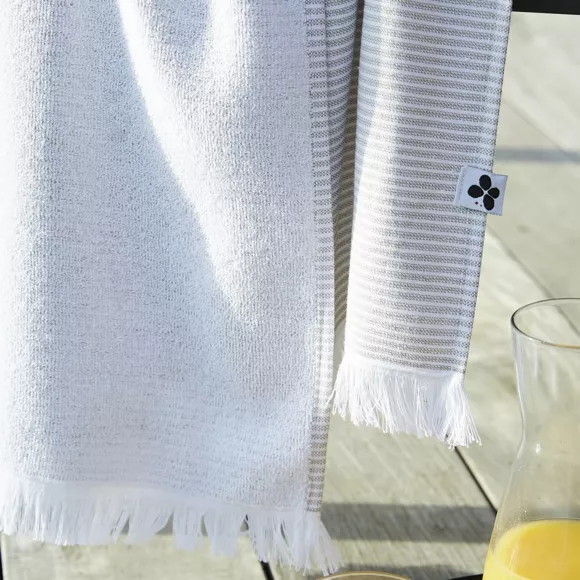 Eminza Fouta Coton Et éponge (95 X 180 Cm) Naël Vert Nénuphar