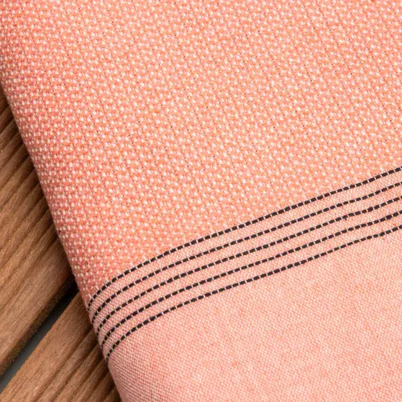 Eminza Fouta Coton Recyclé (100 X 200 Cm) Beach Corail