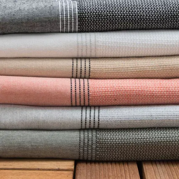 Eminza Fouta Coton Recyclé (100 X 200 Cm) Beach Vert Kaki