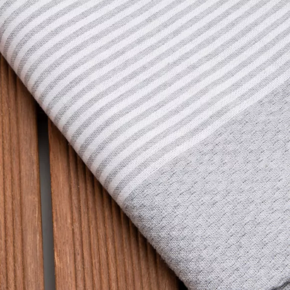 Eminza Fouta Coton Recyclé (100 X 200 Cm) Océane Grise