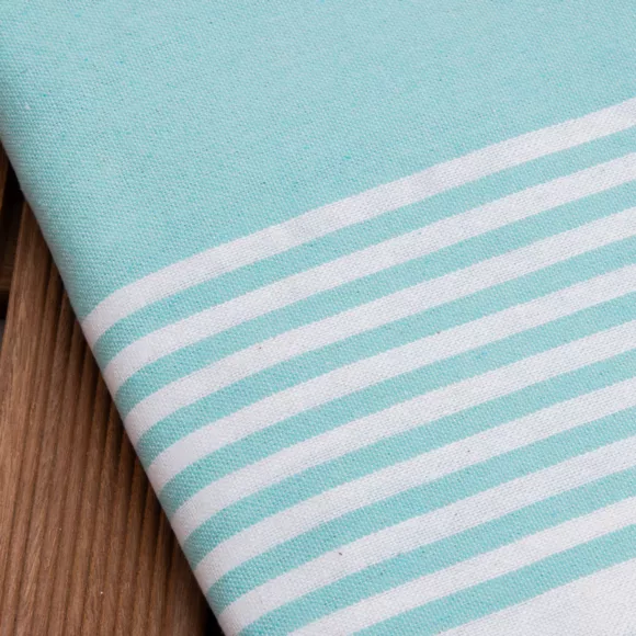 Eminza Fouta Coton Recyclé (200 X 200 Cm) Summer Bleu Turquoise