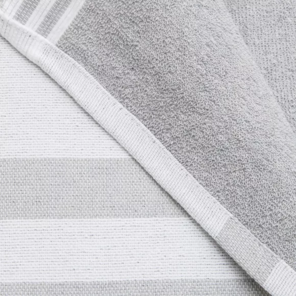 Eminza Fouta Coton Recyclé Doublé éponge (100 X 200 Cm) Coralia Blanche
