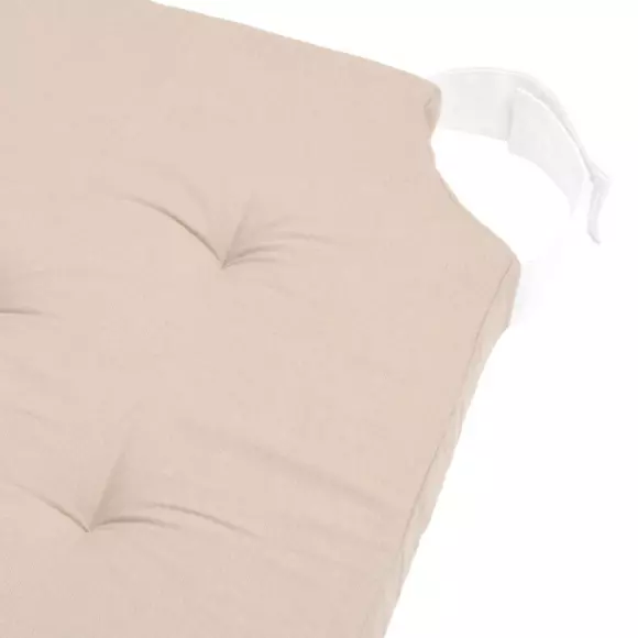 Eminza Galette De Chaise Carrée Scratch (40 X 40 Cm) Duo Beige