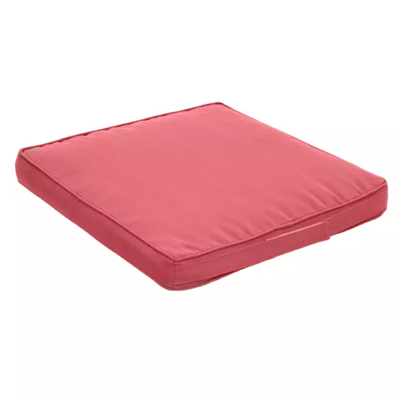 Eminza Galette De Chaise Extérieure Carrée (40 X 40 Cm) Korai Rose Marsala