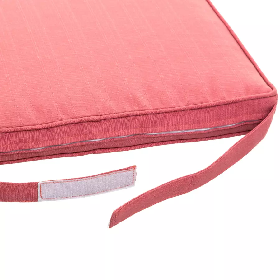 Eminza Galette De Chaise Extérieure Carrée (40 X 40 Cm) Korai Rose Marsala