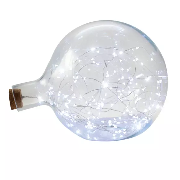 Eminza Globe Lumineux Déco 200 LED (H30 Cm) Blanc Froid