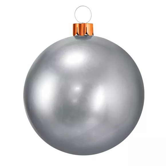 Eminza Grande Boule De Noël Gonflable (D45 Cm) Argent