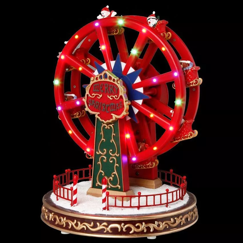 eminza Grande roue lumineuse et musicale à piles Lilio