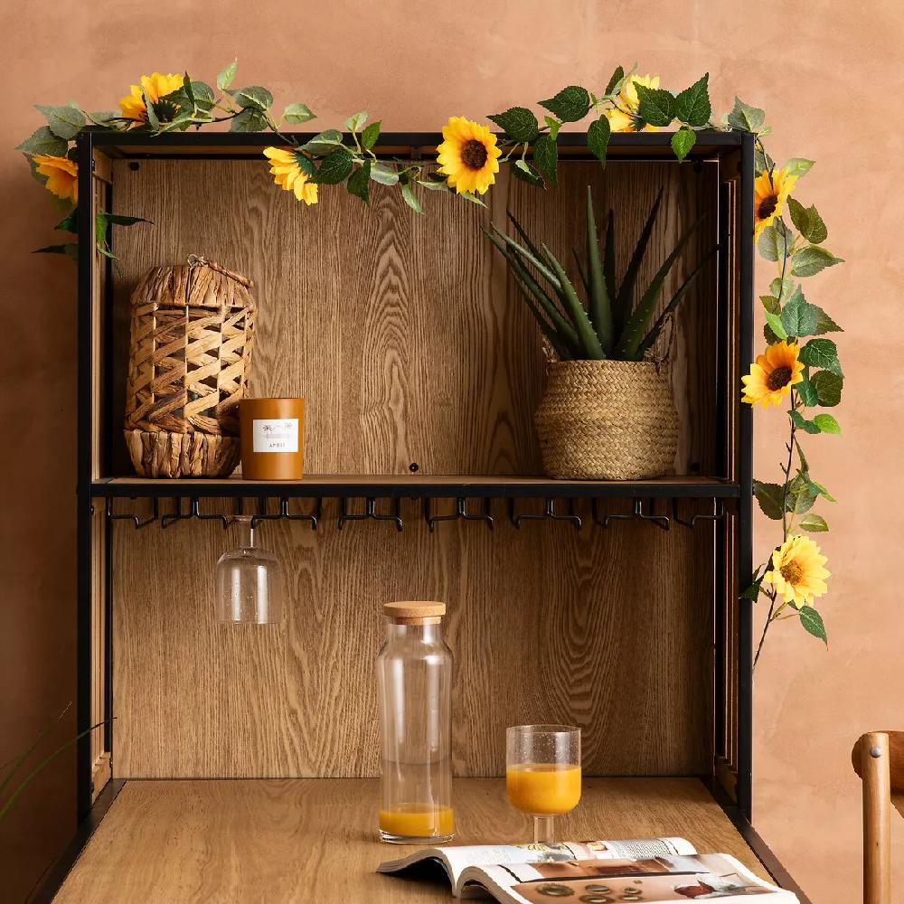 eminza Guirlande artificielle tournesol (180 cm) Naki Jaune