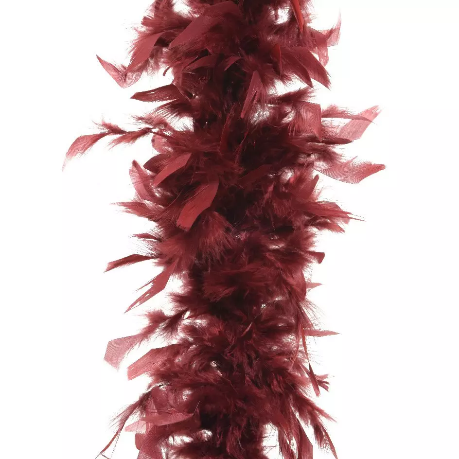 eminza Guirlande Boa en plumes (184 cm) Deluxe Acajou