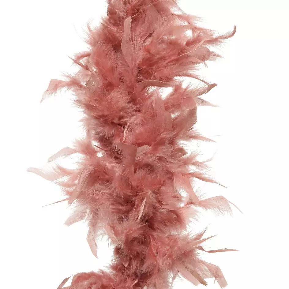eminza Guirlande Boa en plumes (184 cm) Deluxe Vieux rose