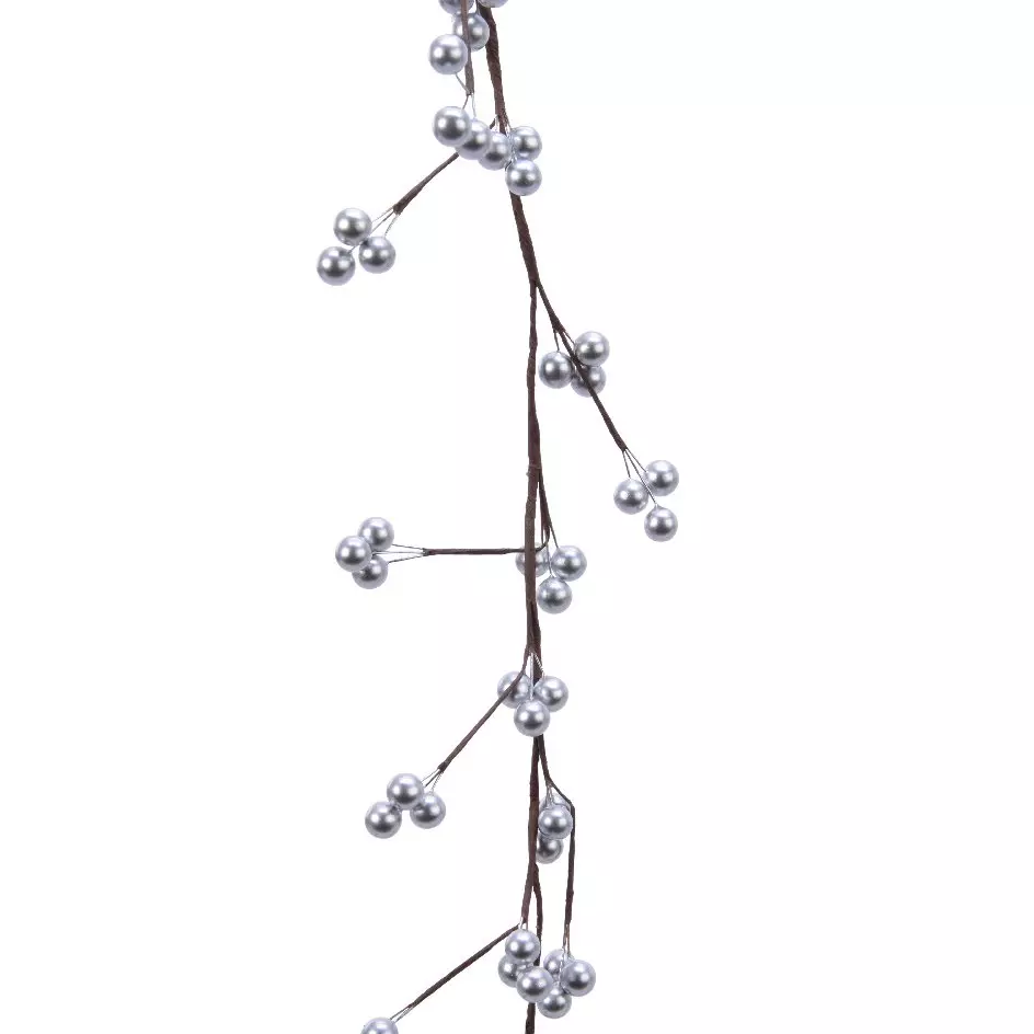 eminza Guirlande de Baie laquée (130 cm) Célénia Argent