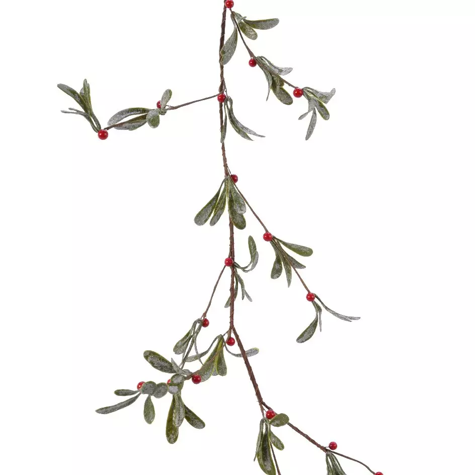 eminza Guirlande de baies (180 cm) Nature garnie Vert