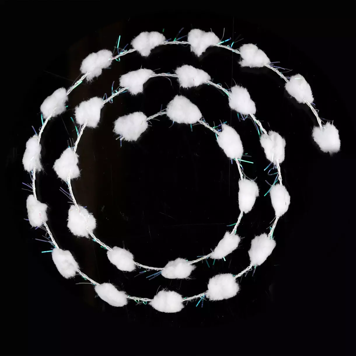 eminza Guirlande de boules de neige (250 cm) Alaska Blanc