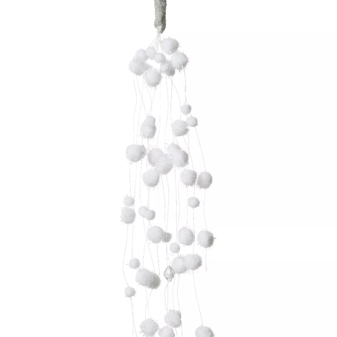 eminza Guirlande de boules de neige (78 cm) Paris Blanc