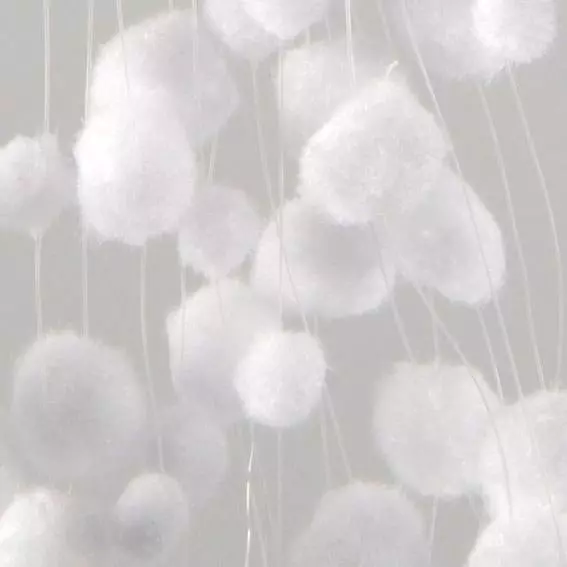 Eminza Guirlande De Boules De Neige (78 Cm) Porta Petite Blanche