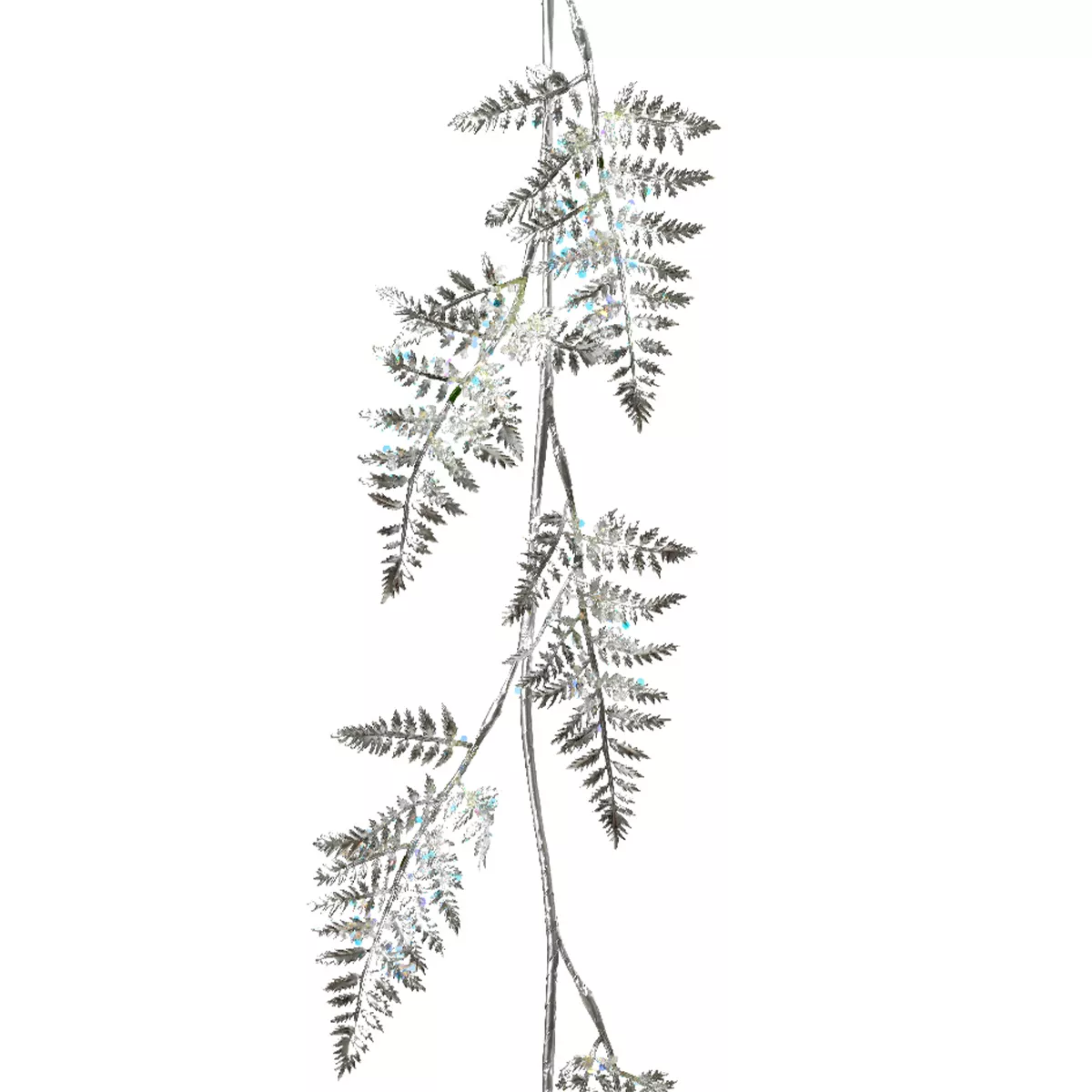 eminza Guirlande de feuille (120 cm) Fougère Royale Argent